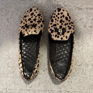 Tory Burch Pony Hair Animal Print Loafers